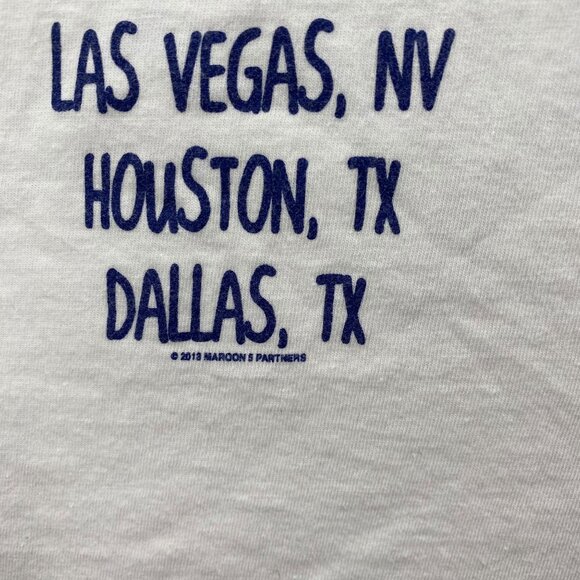 Maroon 5‎ T Shirt Tour Dates Band Concert 2013 Double Sided Mens Small USA Made - Picture 7 of 10